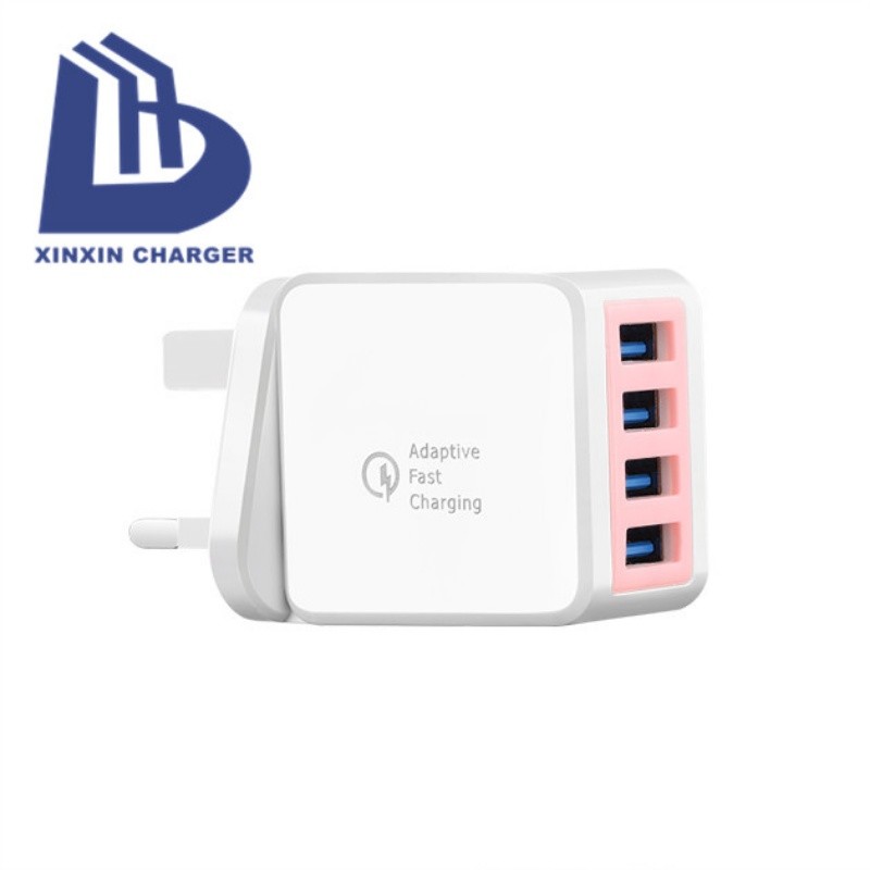 Φορτηγό AC Travel Charger, φορητός φορτιστής 18W 3.0, φορητός φορτιστής αεροπορικού φορτιστή EU/US/UK Plug 2.1A 4